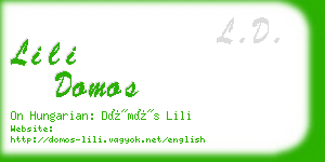 lili domos business card